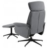 Fauteuil relaxation gris + repose pied ANGOULEME